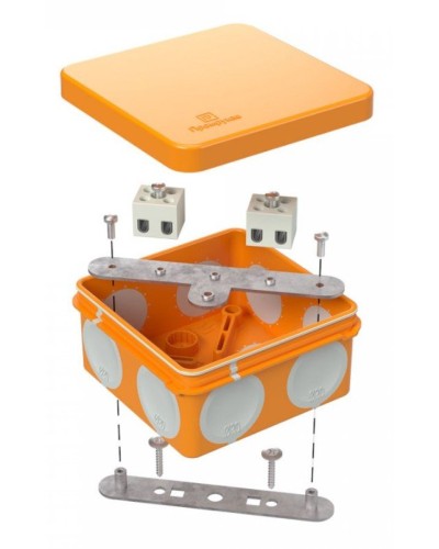 Коробка огнестойкая 80х80х40 (60-0210-FR2.5-4). Коробка огнестойкая для открытой установки. Промрукав в Евпатории