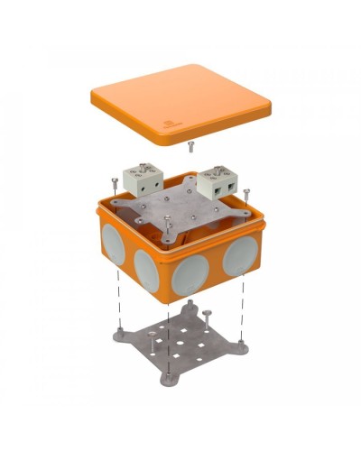 Коробка огнестойкая 60-0300-FR6.0-4 Е15-Е120 100х100х50. Коробка огнестойкая для открытой установки. Промрукав в Евпатории