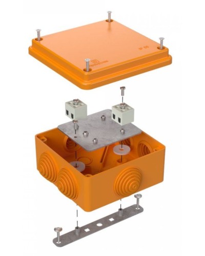 Коробка огнестойкая 100х100х50 (40-0300-FR2.5-4). Коробка огнестойкая для открытой установки. Промрукав в Евпатории
