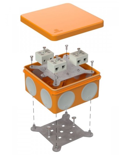 Коробка огнестойкая 100х100х50 (60-0300-FR10.0-6). Коробка огнестойкая для открытой установки. Промрукав в Евпатории