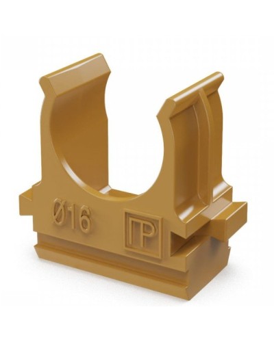 Крепёж-клипса для труб АБС-пластик бук D16 (100 шт) (PR13.0045). Крепление для труб ПВХ. Промрукав в Евпатории