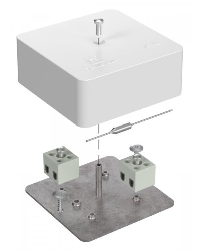 Коробка огнестойкая 75х75х30 (40-0450-FR2.5-4-П). Коробка огнестойкая для открытой установки. Промрукав в Евпатории