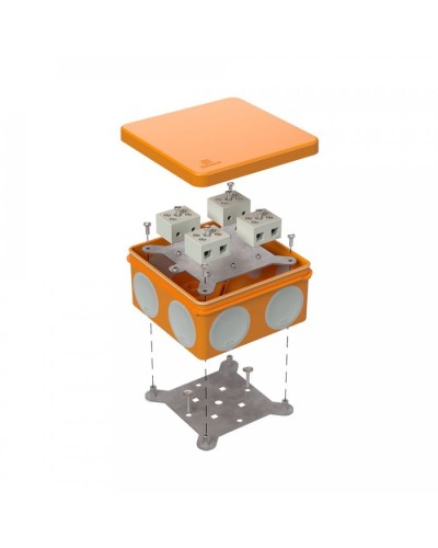 Коробка огнестойкая 100х100х50 (60-0300-FR10.0-8). Коробка огнестойкая для открытой установки. Промрукав в Евпатории