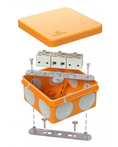 Коробка огнестойкая 60-0210-FR6.0-6 Е15-Е120 80х80х40. Коробка огнестойкая для открытой установки. Промрукав в Евпатории