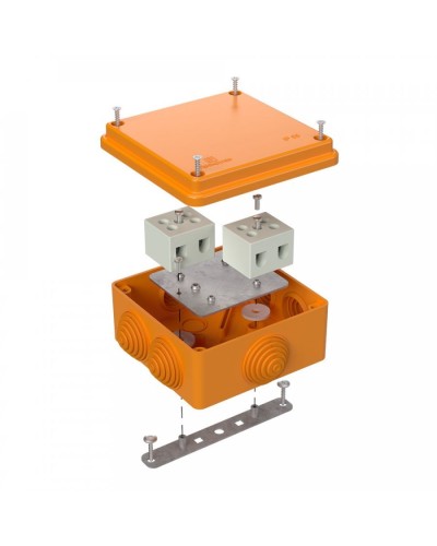 Коробка огнестойкая 100х100х50 для о/п (40-0300-FR10.0-4). Коробка огнестойкая для открытой установки. Промрукав в Евпатории
