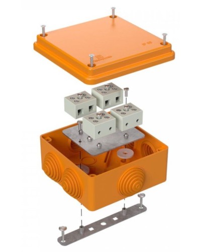 Коробка огнестойкая 100х100х50 для о/п (40-0300-FR2.5-8). Коробка огнестойкая для открытой установки. Промрукав в Евпатории