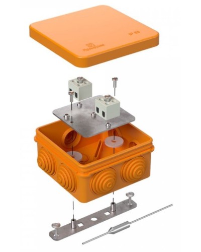 Коробка огнестойкая 80х80х40 (40-0210-FR1.5-4-П). Коробка огнестойкая для открытой установки. Промрукав в Евпатории