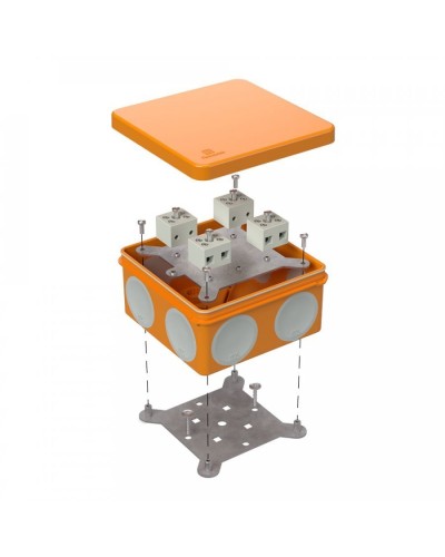 Коробка огнестойкая 100х100х50 (60-0300-FR2.5-8). Коробка огнестойкая для открытой установки. Промрукав в Евпатории