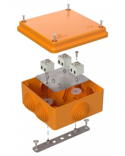 Коробка огнестойкая 100х100х50 (40-0300-FR1.5-6). Коробка огнестойкая для открытой установки. Промрукав в Евпатории